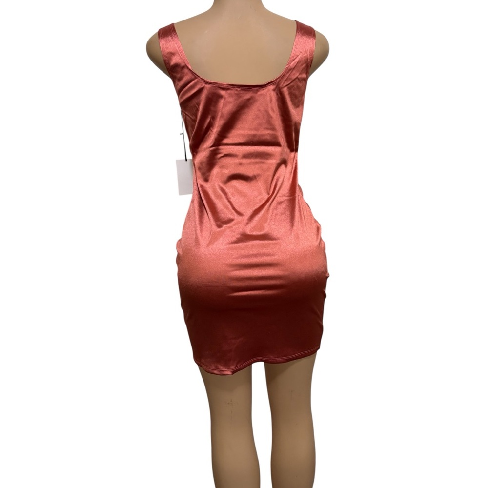 Sleek copper Satin Dress - Picture 4 of 4